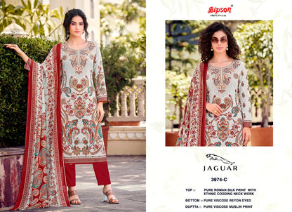 Jaguar 3974 Bipson Prints Roman Silk Pant Style Suits Wholesaler Gujarat