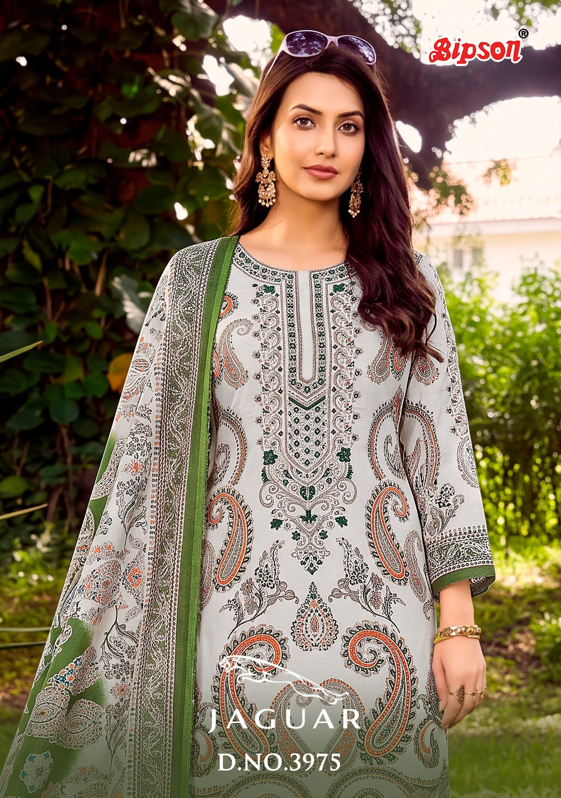 Jaguar 3975 Bipson Prints Roman Silk Pant Style Suits Exporter Gujarat