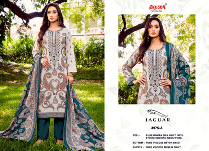 Jaguar 3975 Bipson Prints Roman Silk Pant Style Suits Exporter Gujarat