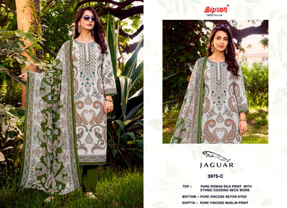 Jaguar 3975 Bipson Prints Roman Silk Pant Style Suits Exporter Gujarat