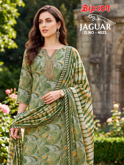 Jaguar 4023 Bipson Prints Muslin Pant Style Suits Wholesale