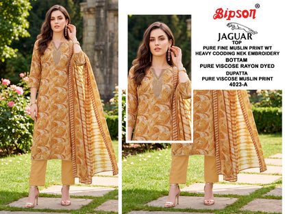 Jaguar 4023 Bipson Prints Muslin Pant Style Suits Wholesale
