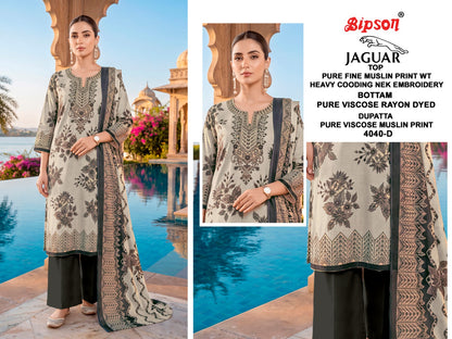 Jaguar 4040 Bipson Prints Muslin Pant Style Suits Manufacturer Gujarat