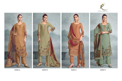 Jahaan 55682 Rakhi Fashion Bemberg Silk Pant Style Suits Manufacturer India
