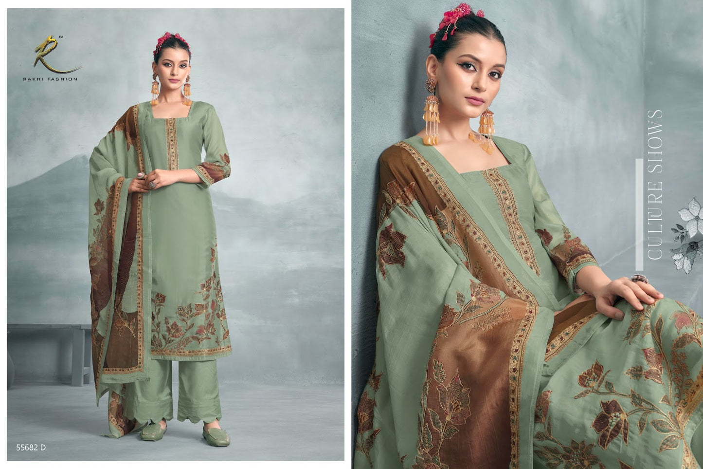 Jahaan 55682 Rakhi Fashion Bemberg Silk Pant Style Suits Manufacturer India