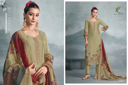 Jahaan 55682 Rakhi Fashion Bemberg Silk Pant Style Suits Manufacturer India