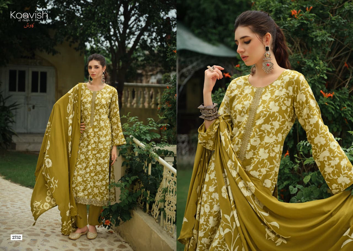 Jahaan Kaavish Viscose Pashmina Suits Wholesaler India
