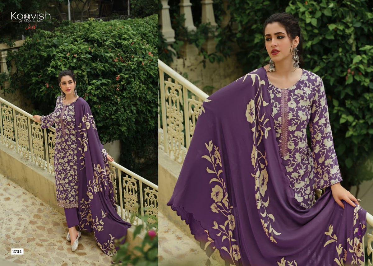 Jahaan Kaavish Viscose Pashmina Suits Wholesaler India
