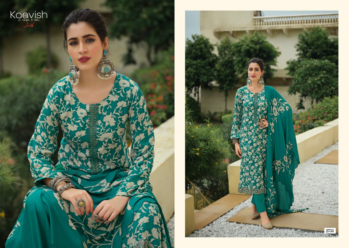 Jahaan Kaavish Viscose Pashmina Suits Wholesaler India