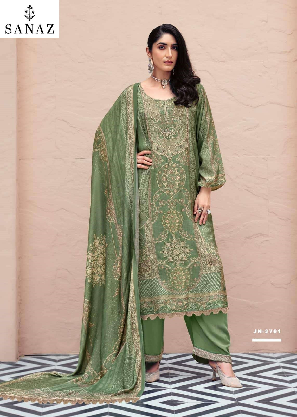 Jahaan Sanaz Viscose Muslin Pant Style Suits Wholesale Price