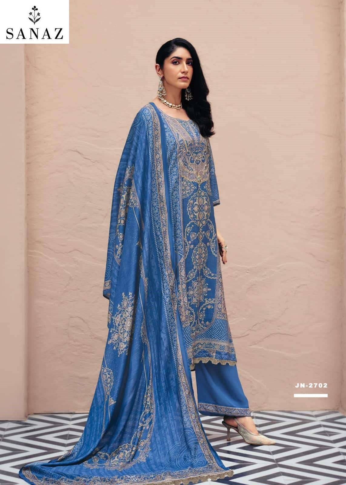Jahaan Sanaz Viscose Muslin Pant Style Suits Wholesale Price