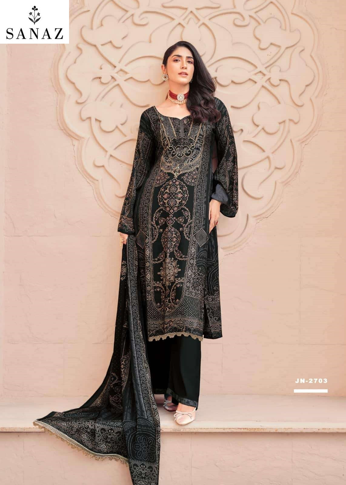 Jahaan Sanaz Viscose Muslin Pant Style Suits Wholesale Price