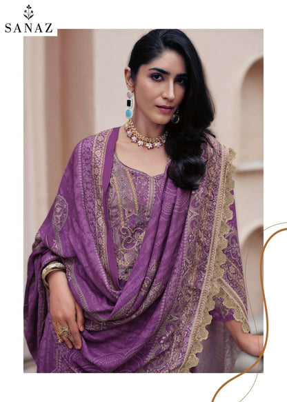 Jahaan Sanaz Viscose Muslin Pant Style Suits Wholesale Price