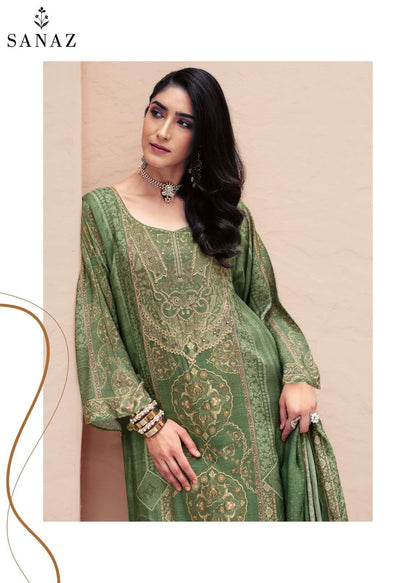 Jahaan Sanaz Viscose Muslin Pant Style Suits Wholesale Price