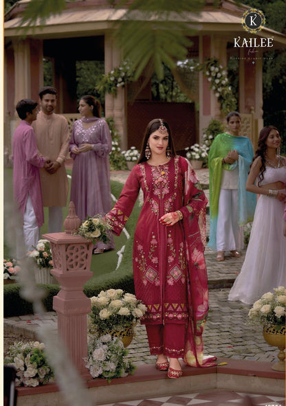 Jahan Kailee Fashion Simmer Silk Readymade Pant Style Suits Manufacturer India