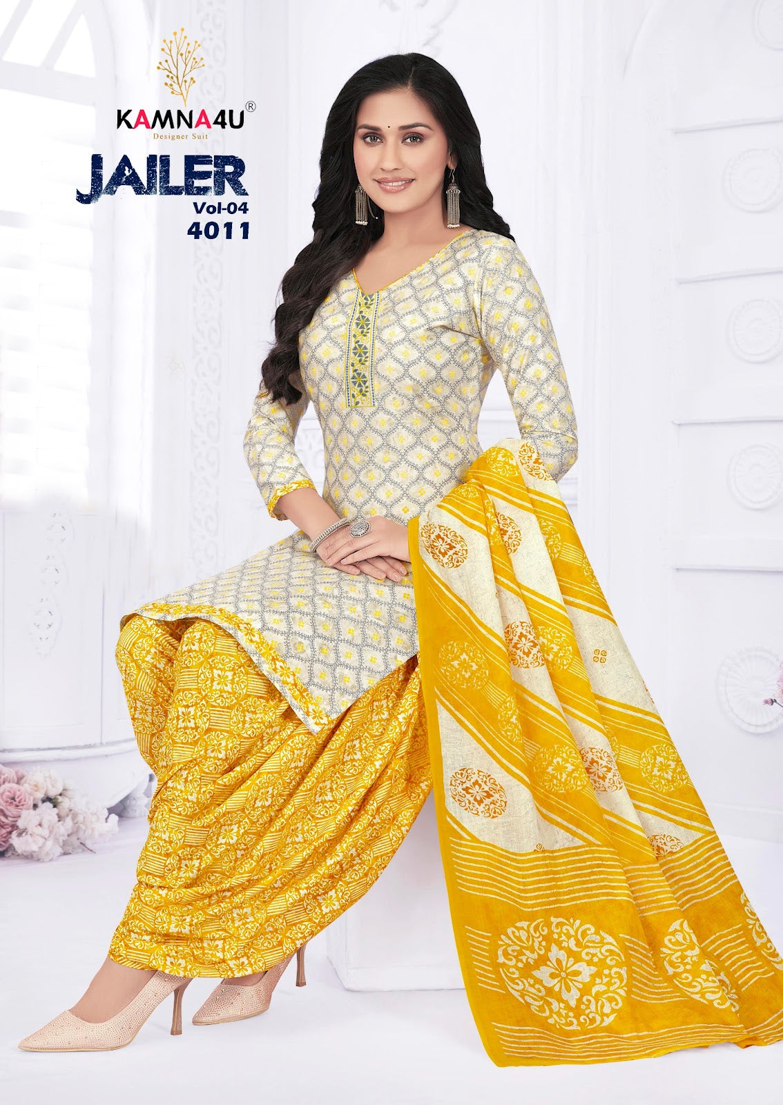 Jailer Vol 4 With Inner Kamna4U Readymade Cotton Patiyala Suits Exporter
