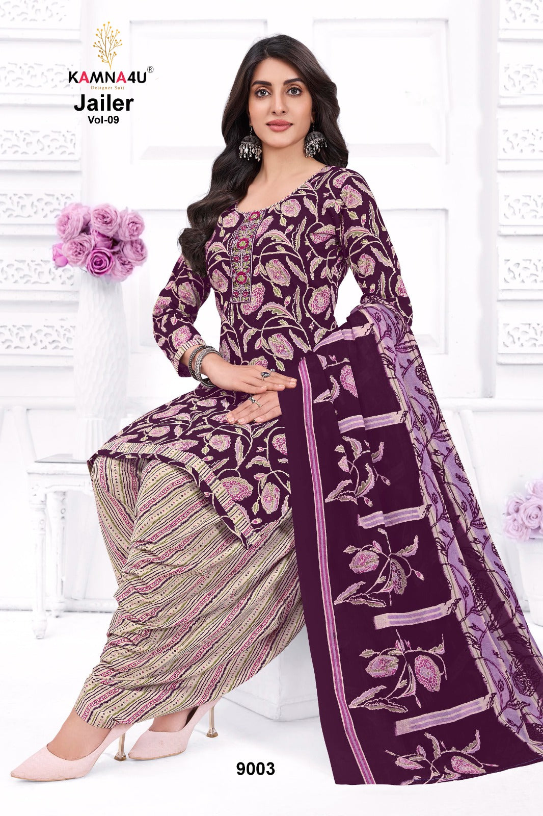 Jailer Vol 9 Kamna4U Readymade Cotton Patiyala Suits Wholesaler Ahmedabad