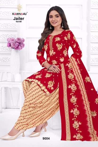 Jailer Vol 9 Kamna4U Readymade Cotton Patiyala Suits Wholesaler Ahmedabad