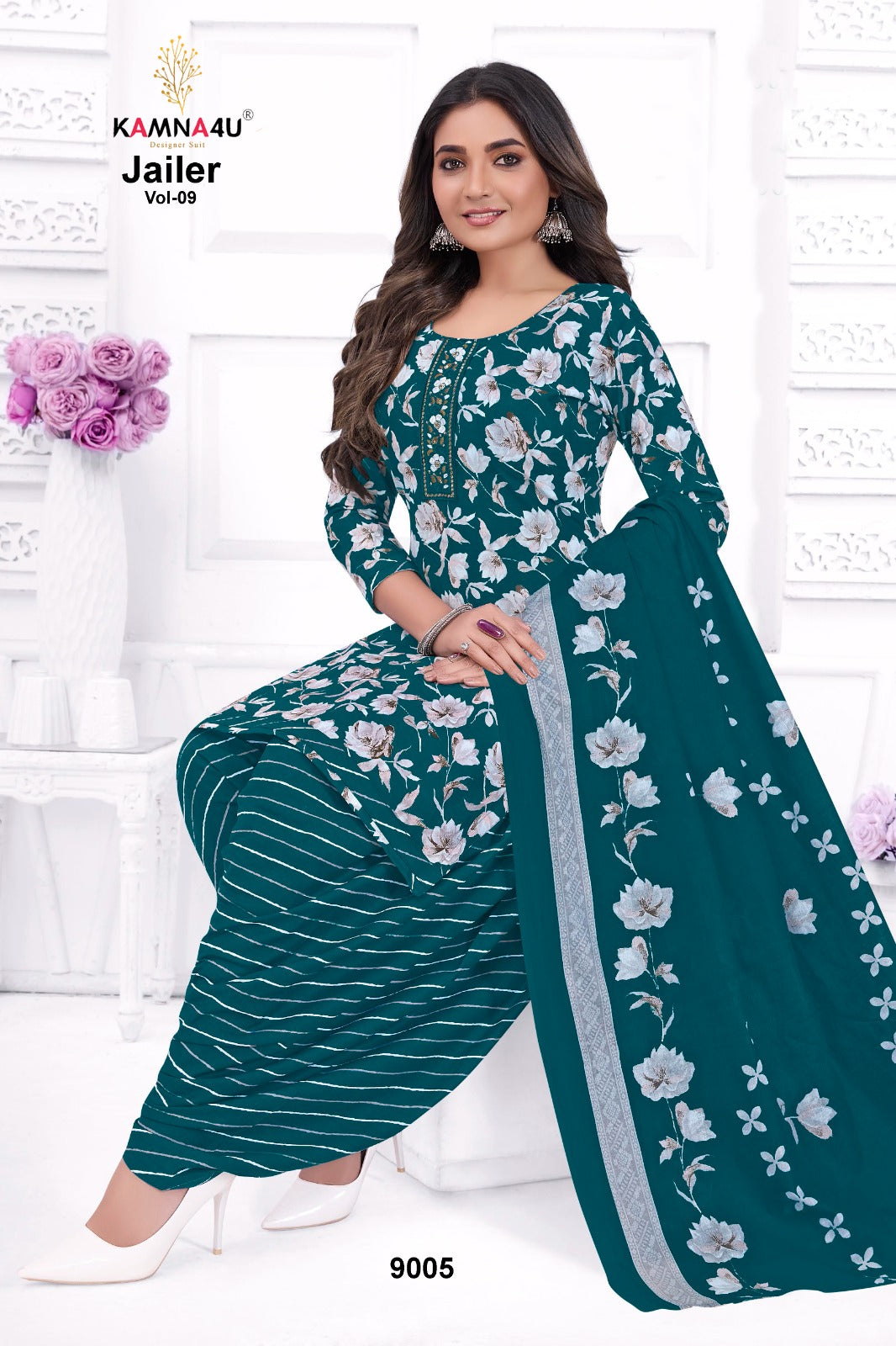 Jailer Vol 9 Kamna4U Readymade Cotton Patiyala Suits Wholesaler Ahmedabad