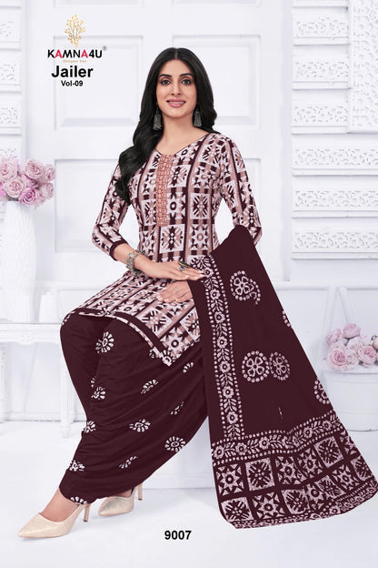 Jailer Vol 9 Kamna4U Readymade Cotton Patiyala Suits Wholesaler Ahmedabad