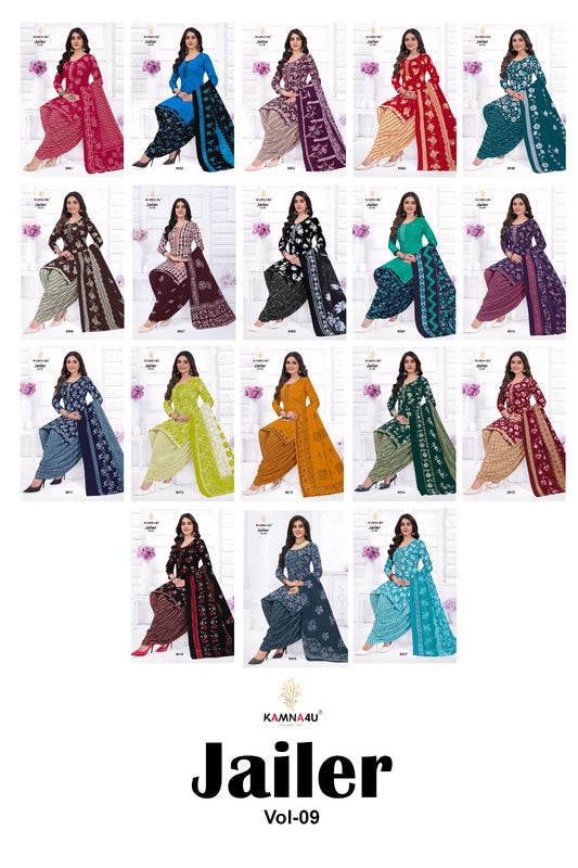 Jailer Vol 9 Kamna4U Readymade Cotton Patiyala Suits Wholesaler Ahmedabad