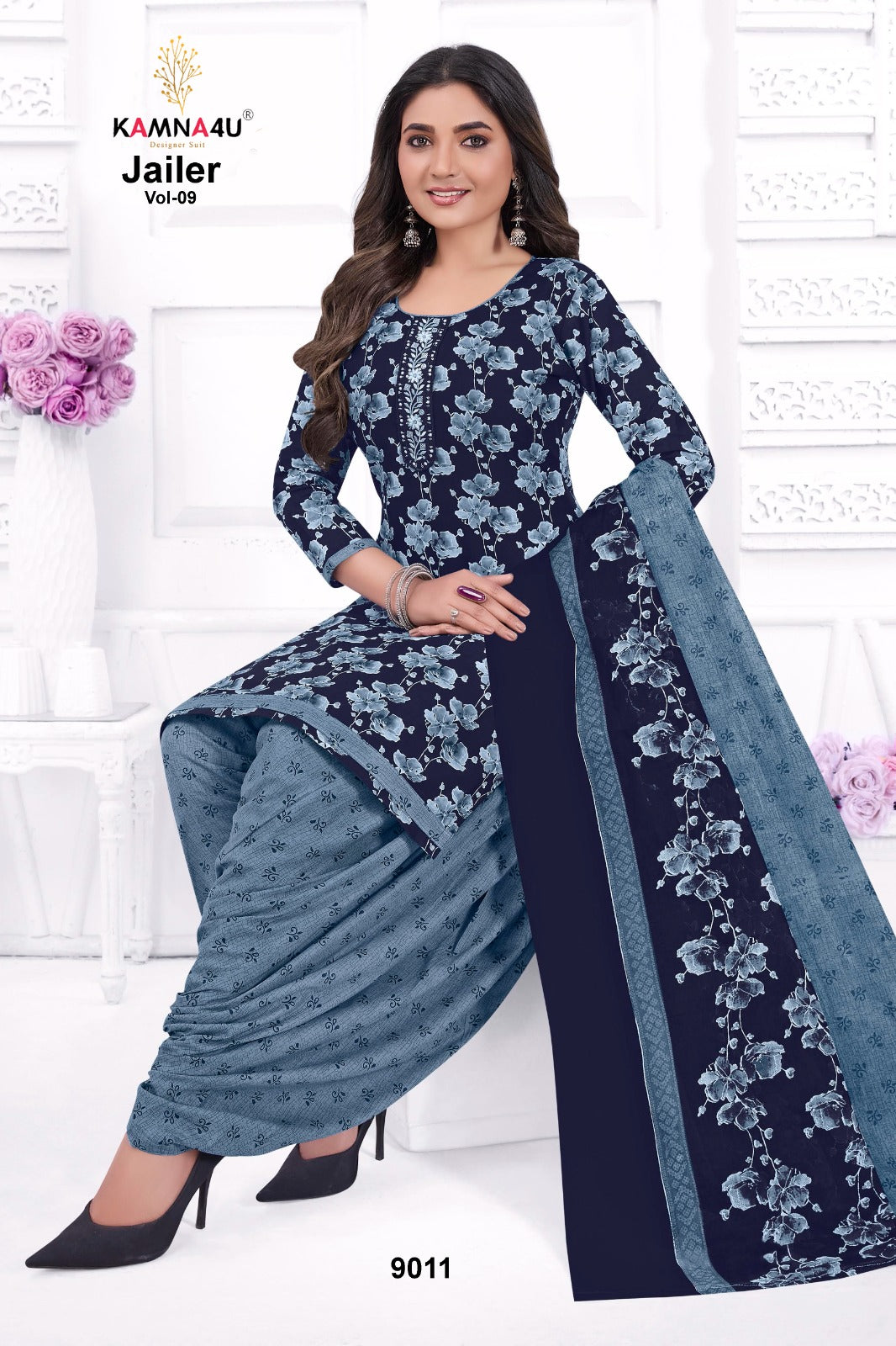 Jailer Vol 9 Kamna4U Readymade Cotton Patiyala Suits Wholesaler Ahmedabad