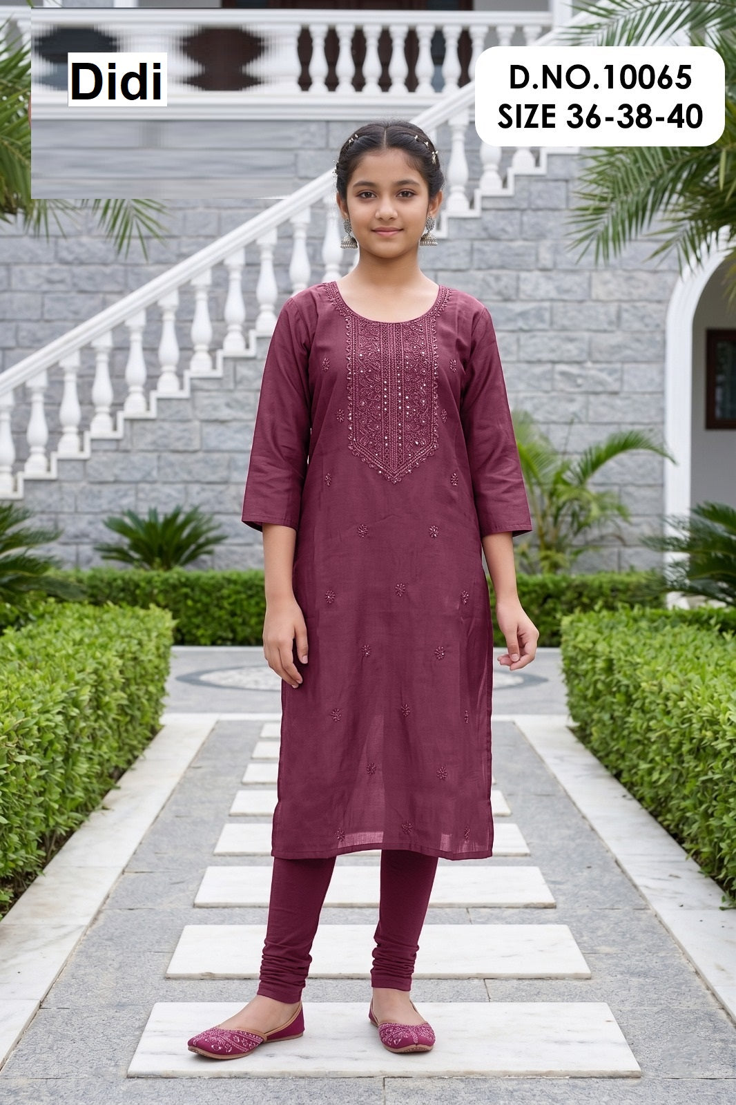 Jaimini 1 Dn 10065 Didi Gadwal Silk Girls Kurti Exporter Ahmedabad
