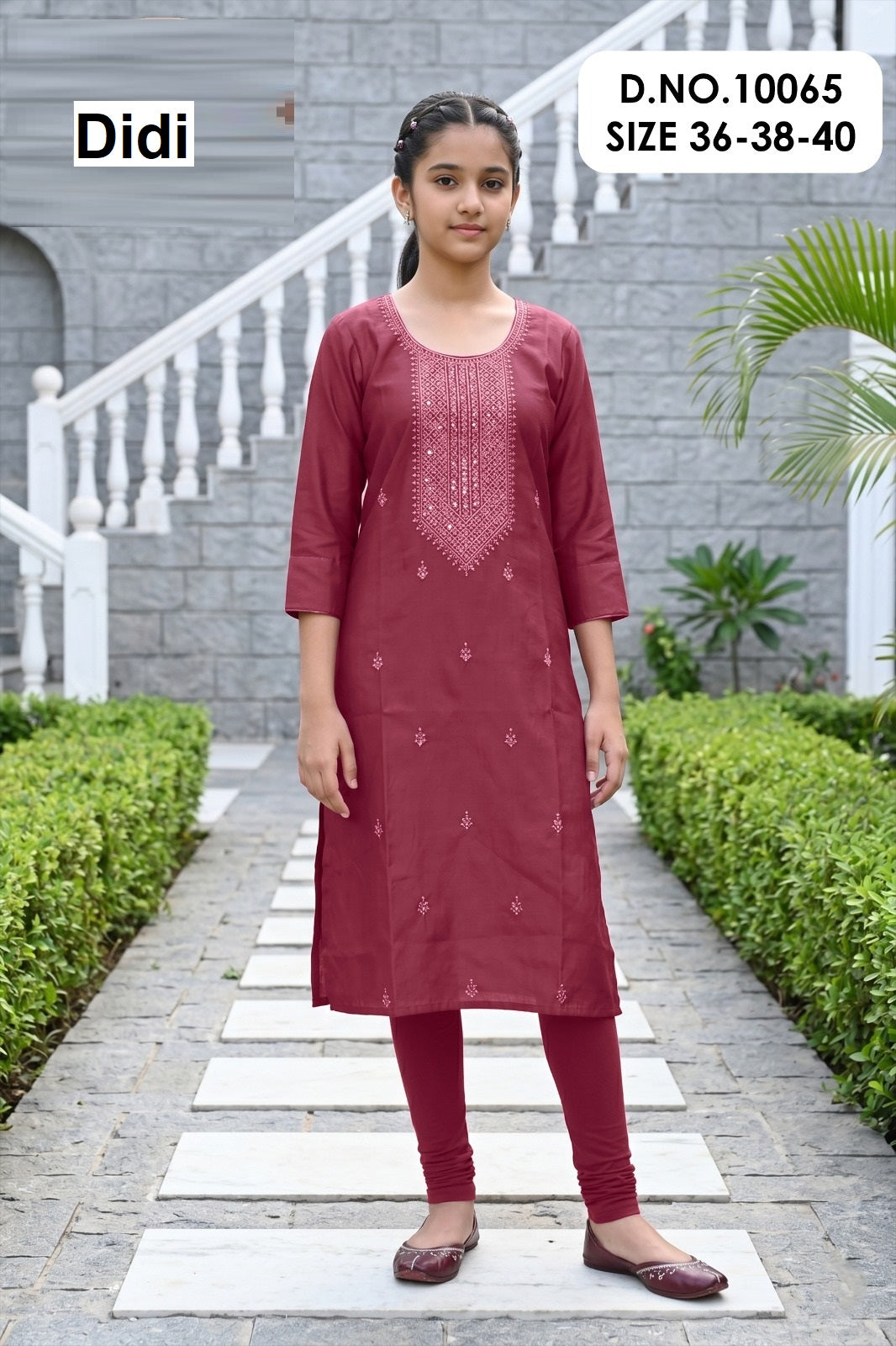 Jaimini 1 Dn 10065 Didi Gadwal Silk Girls Kurti Exporter Ahmedabad