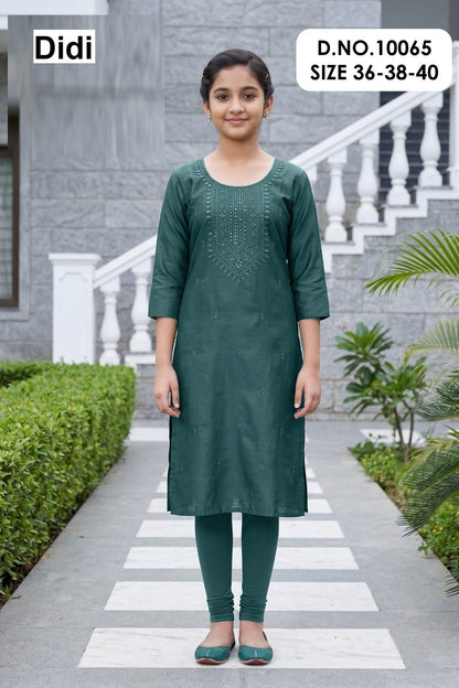 Jaimini 1 Dn 10065 Didi Gadwal Silk Girls Kurti Exporter Ahmedabad