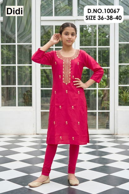 Jaimini 2 Dn 10067 Didi Gadwal Silk Girls Kurti Supplier Ahmedabad