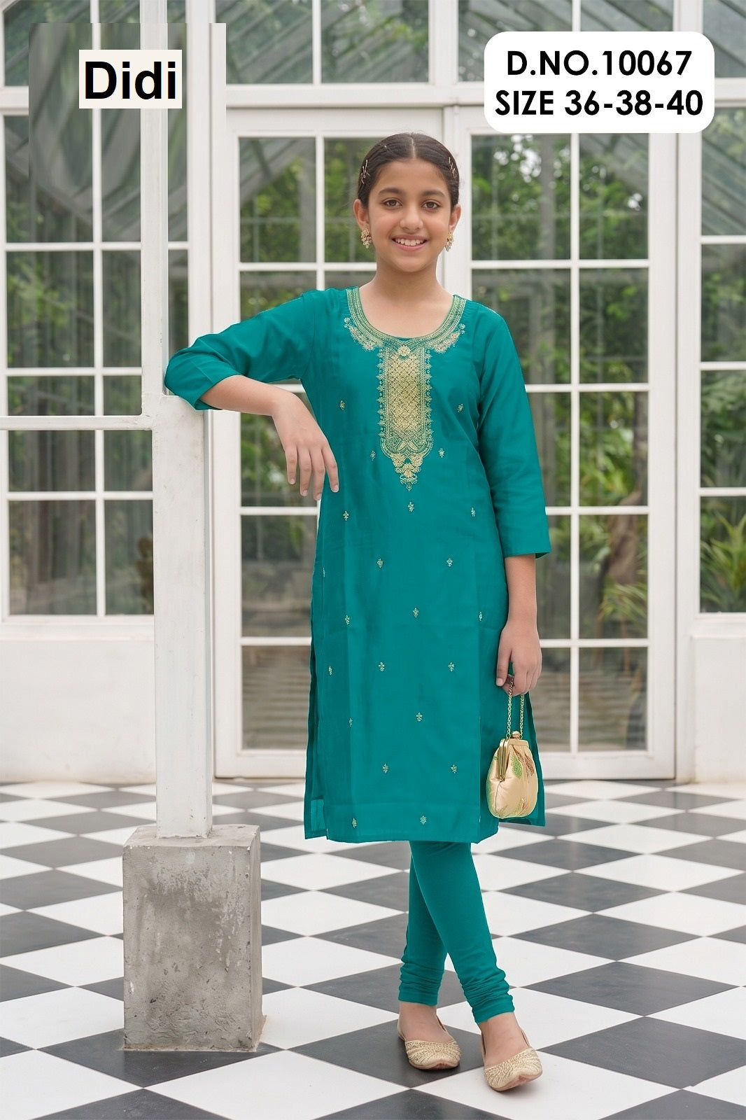 Jaimini 2 Dn 10067 Didi Gadwal Silk Girls Kurti Supplier Ahmedabad