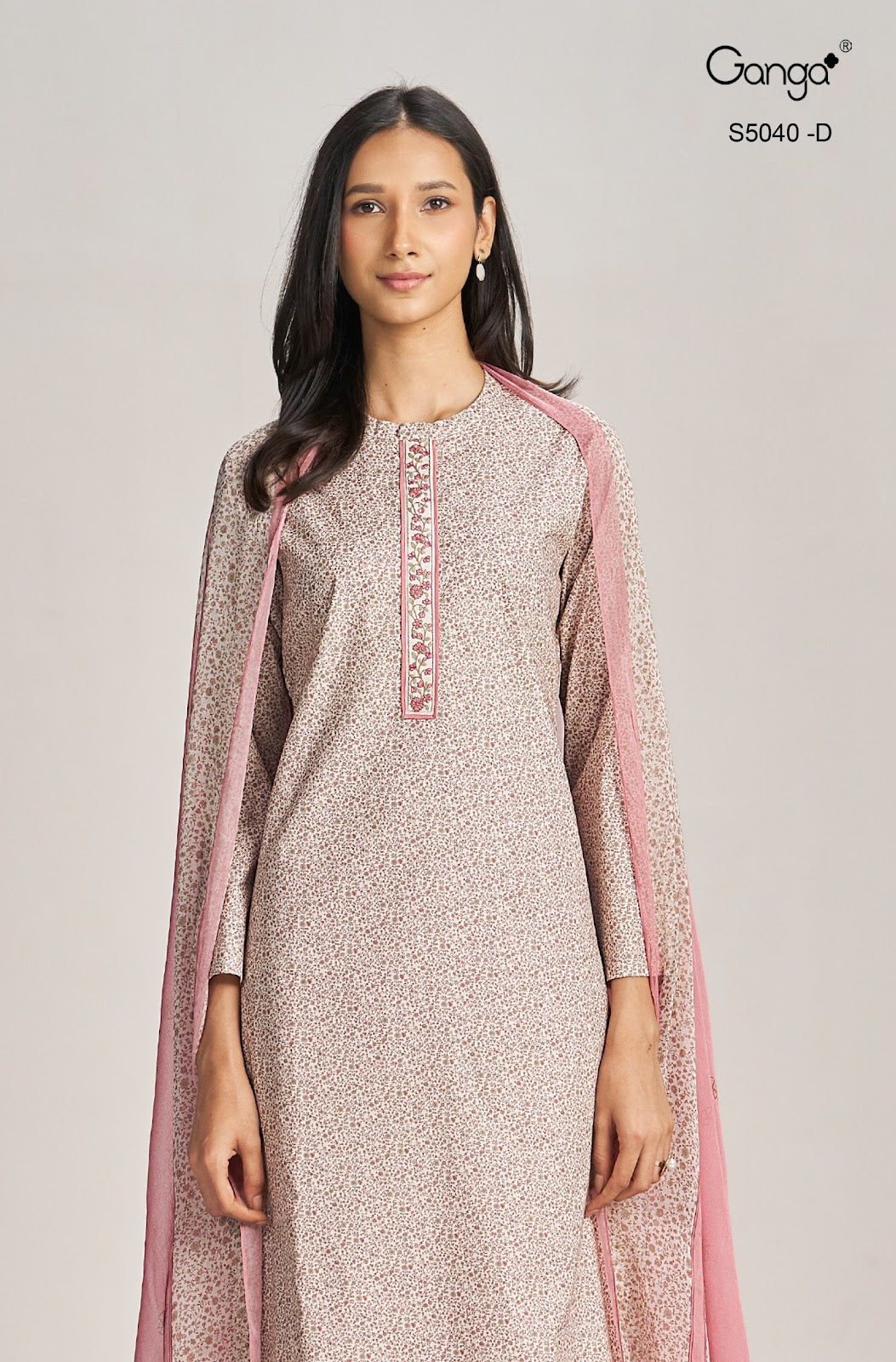 Jaimini S5040 Ganga Cotton Pant Style Suits Wholesaler Ahmedabad