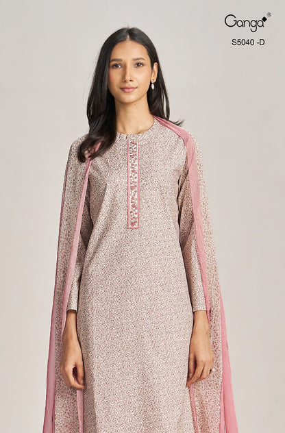 Jaimini S5040 Ganga Cotton Pant Style Suits Wholesaler Ahmedabad
