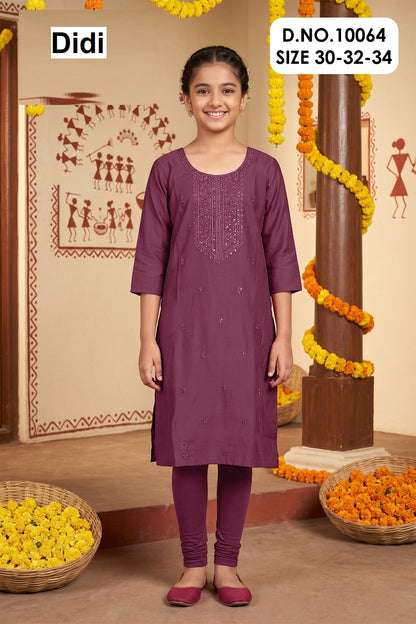 Jaini 1 Dn 10064 Didi Gadwal Silk Girls Kurti Wholesale Price