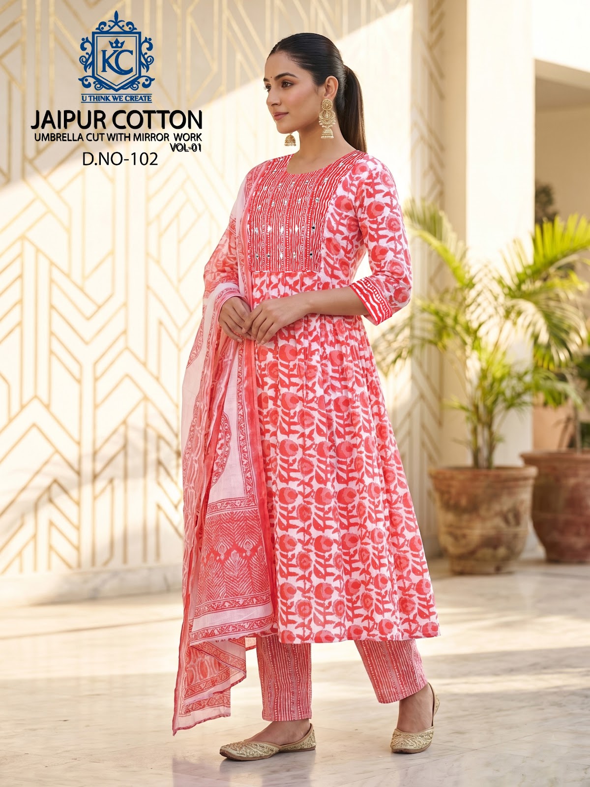 Jaipur Cotton Vol 1 Kcf Cotton Readymade Anarkali Suits Manufacturer India