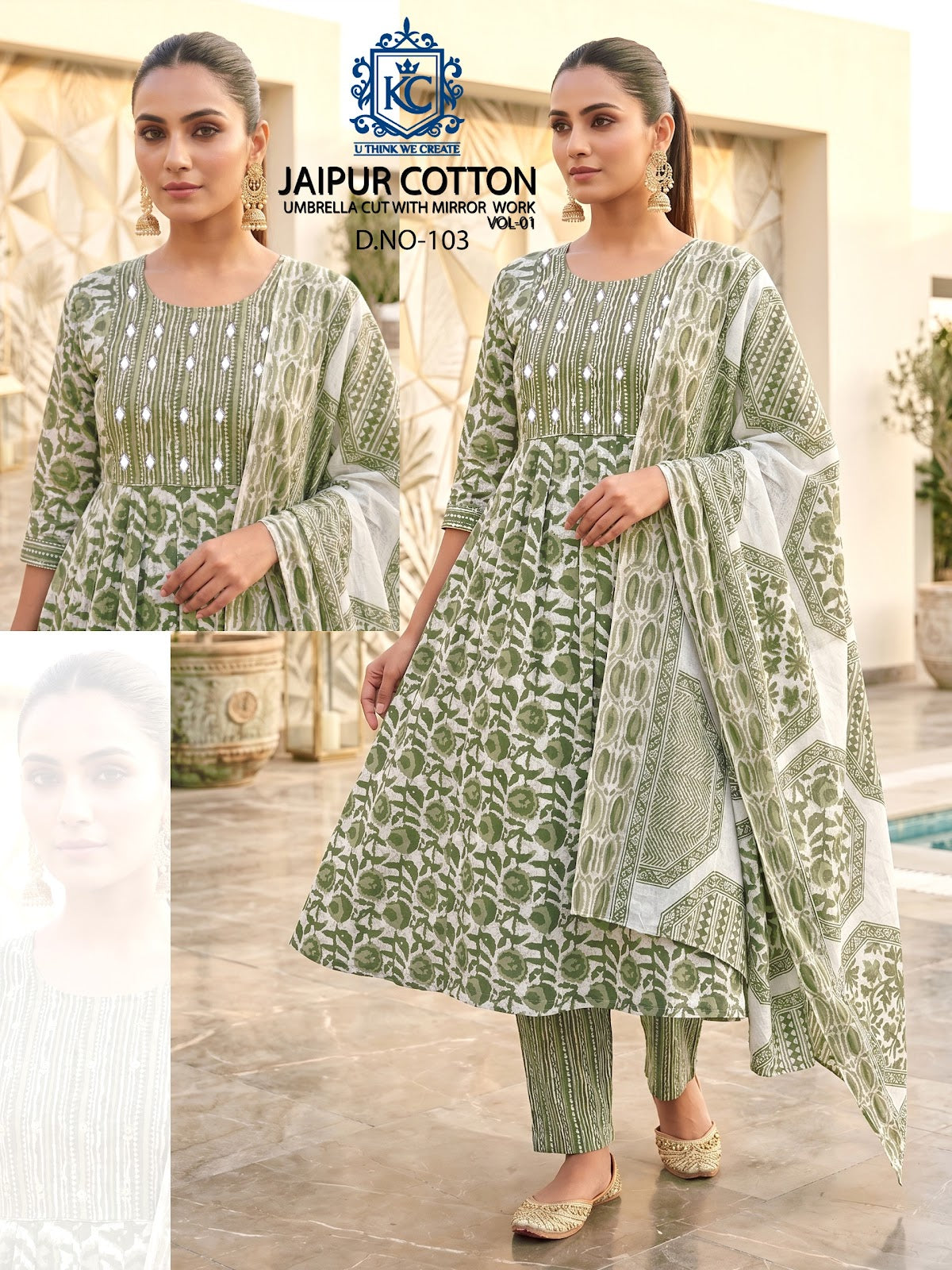 Jaipur Cotton Vol 1 Kcf Cotton Readymade Anarkali Suits Manufacturer India