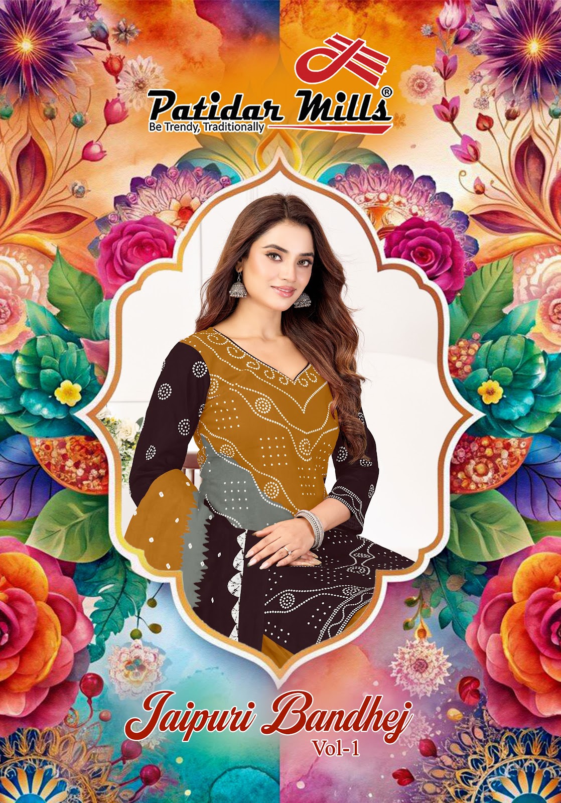 Jaipuri Bandhej Vol 1 Patidar Mills Cotton Dress Material Wholesale Rate – Kavya Style Plus