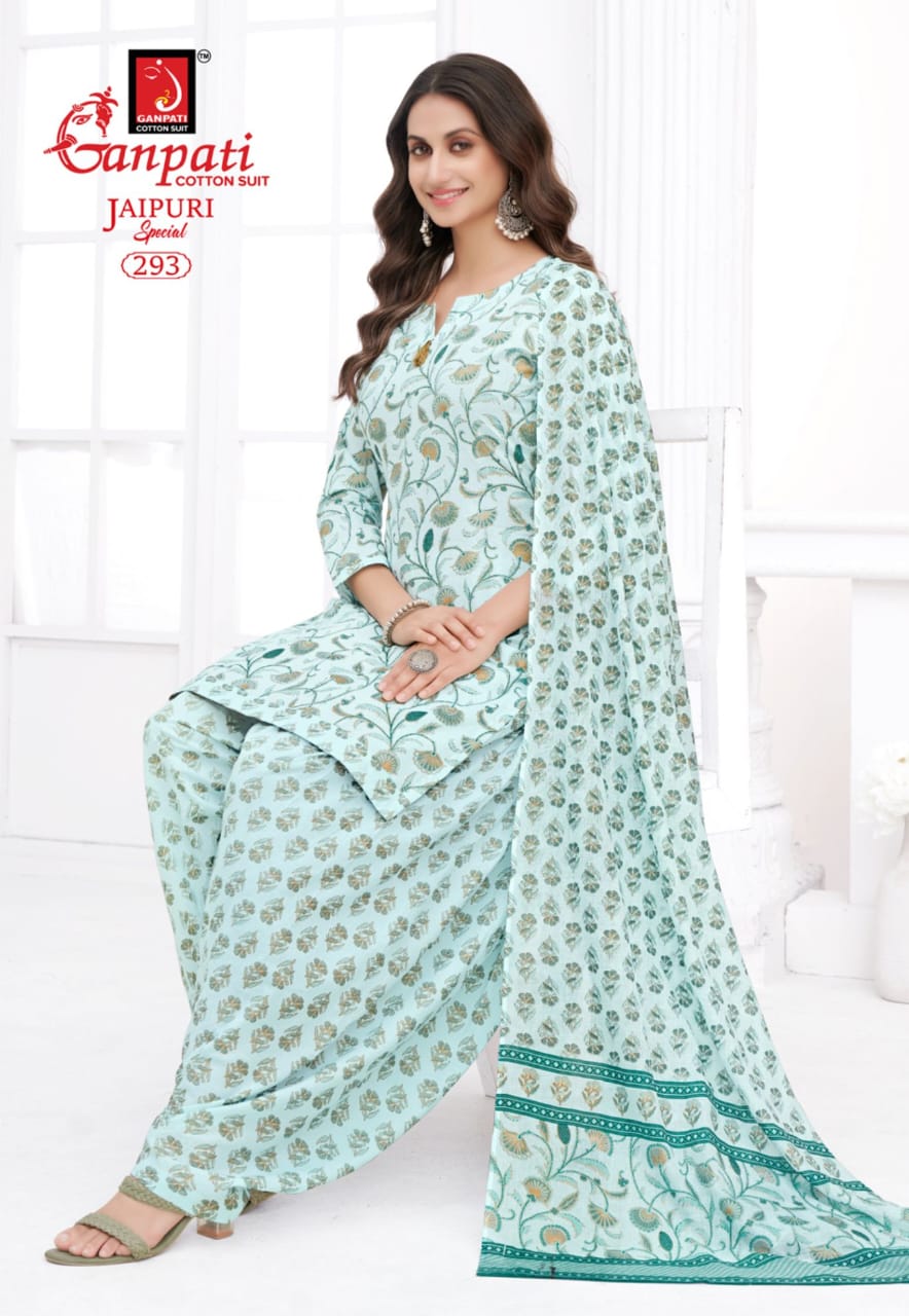 Jaipuri Patiyala Special Vol 13 Ganpati Cotton Salwar Suits Manufacturer India