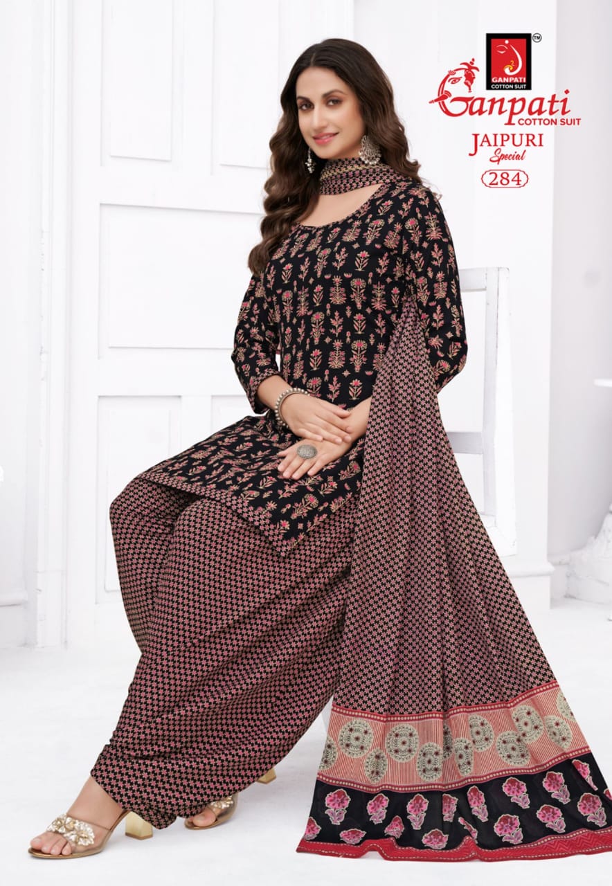 Jaipuri Patiyala Special Vol 13 Ganpati Cotton Salwar Suits Manufacturer India
