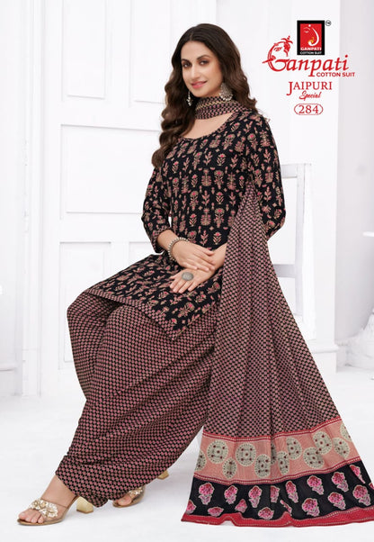 Jaipuri Patiyala Special Vol 13 Ganpati Cotton Salwar Suits Manufacturer India