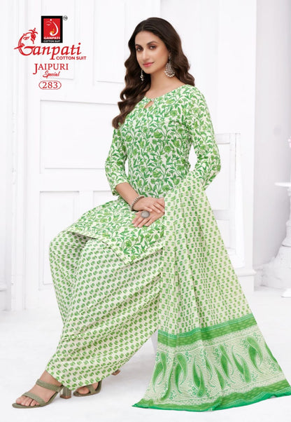 Jaipuri Patiyala Special Vol 13 Ganpati Cotton Salwar Suits Manufacturer India