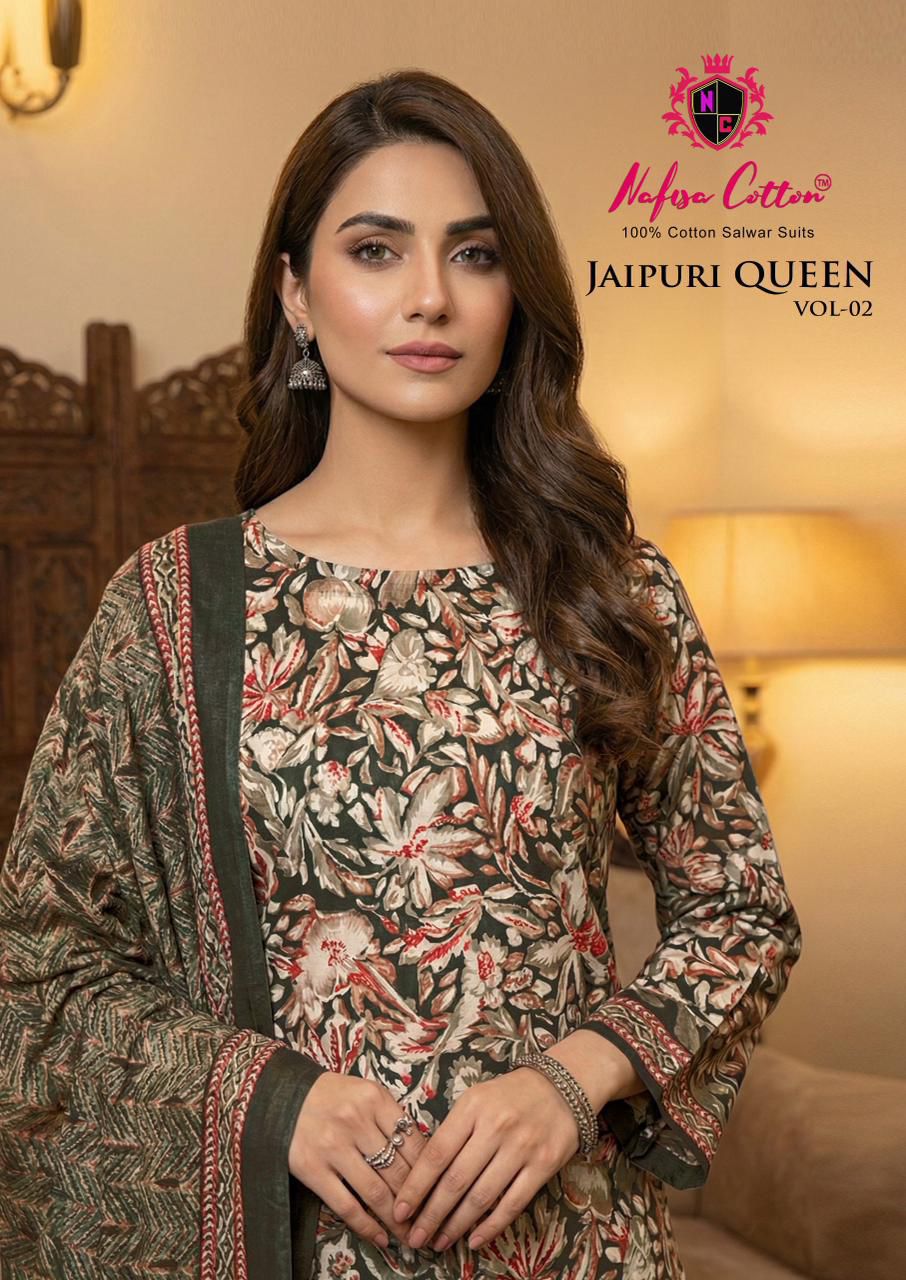 Jaipuri Queen Vol 2 Nafisa Cotton Mix Cotton Karachi Salwar Suits Wholesale