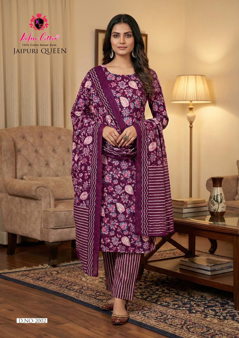 Jaipuri Queen Vol 2 Nafisa Cotton Mix Cotton Karachi Salwar Suits Wholesale