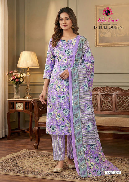 Jaipuri Queen Vol 2 Nafisa Cotton Mix Cotton Karachi Salwar Suits Wholesale