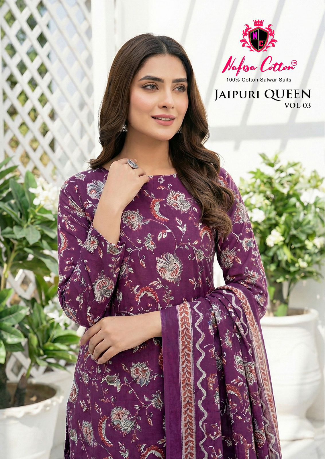 Jaipuri Queen Vol 3 Nafisa Cotton Mix Cotton Karachi Salwar Suits Wholesale Price