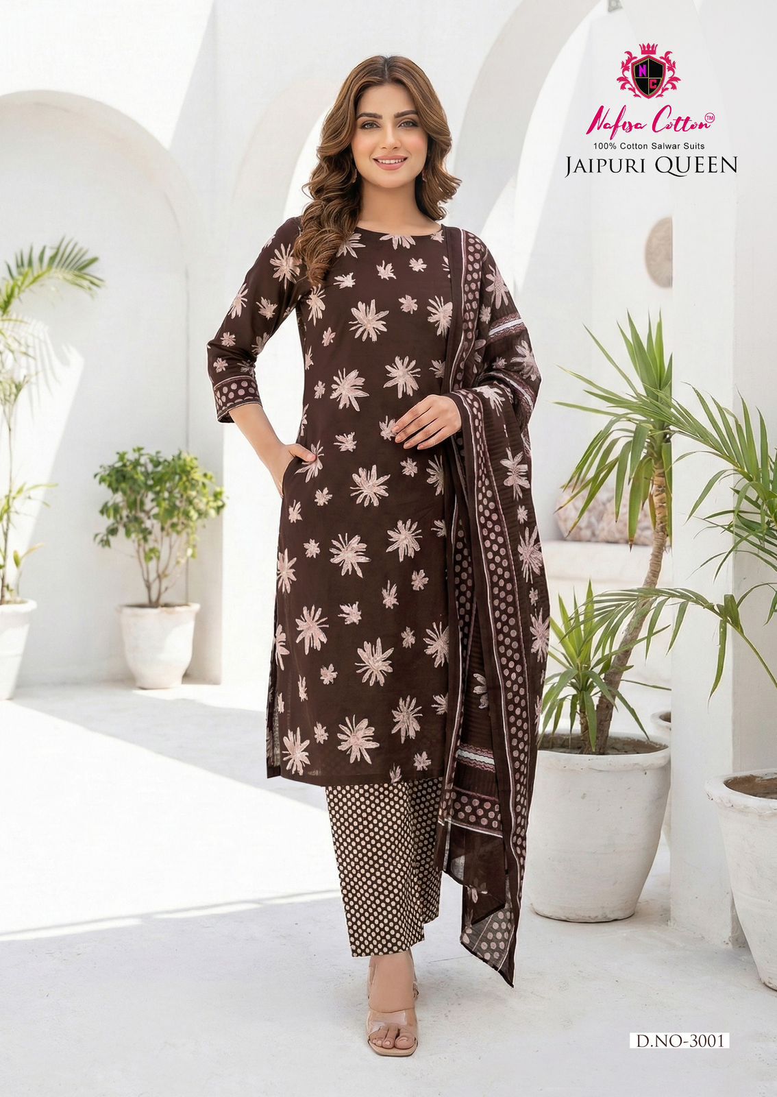 Jaipuri Queen Vol 3 Nafisa Cotton Mix Cotton Karachi Salwar Suits Wholesale Price