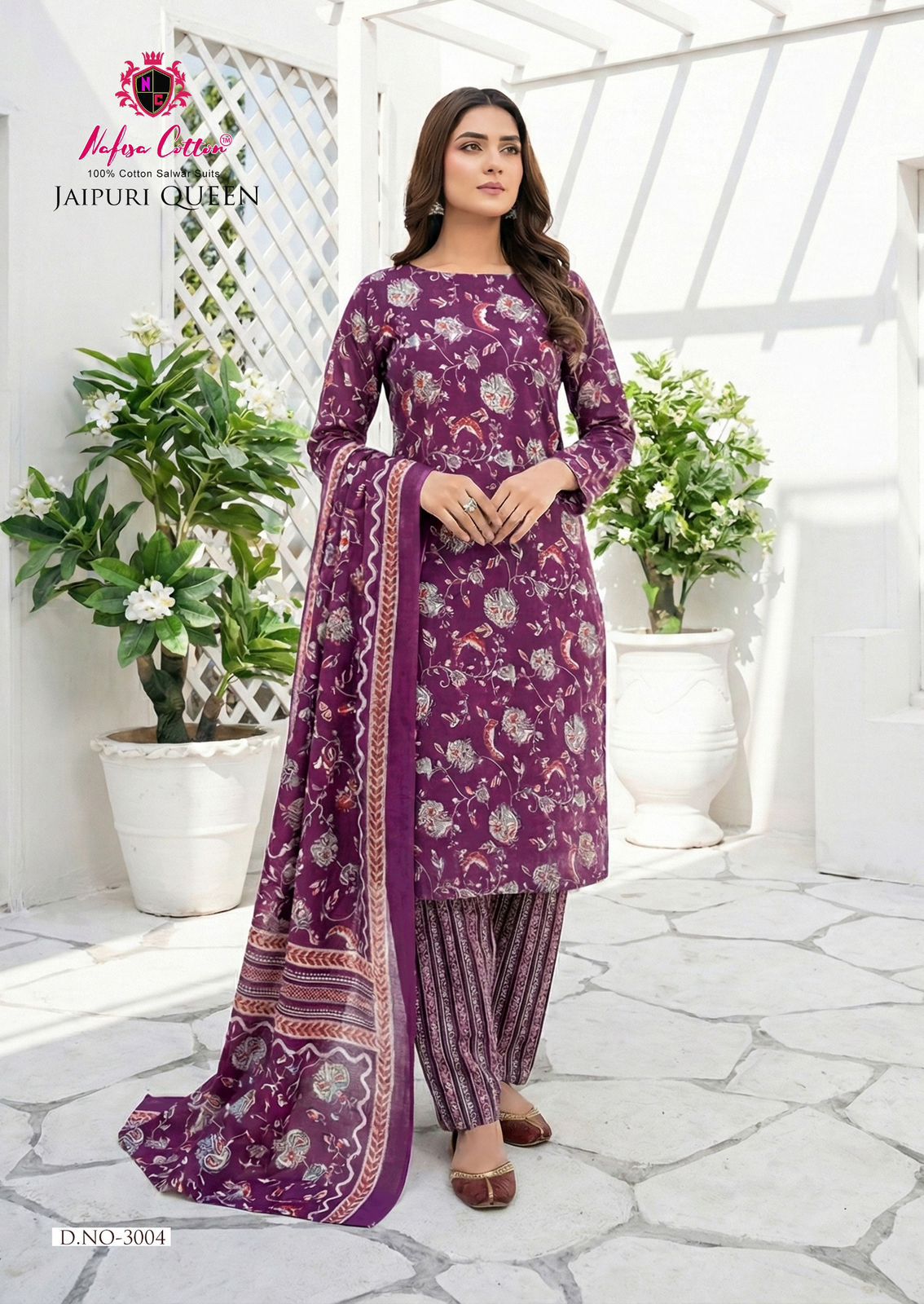 Jaipuri Queen Vol 3 Nafisa Cotton Mix Cotton Karachi Salwar Suits Wholesale Price