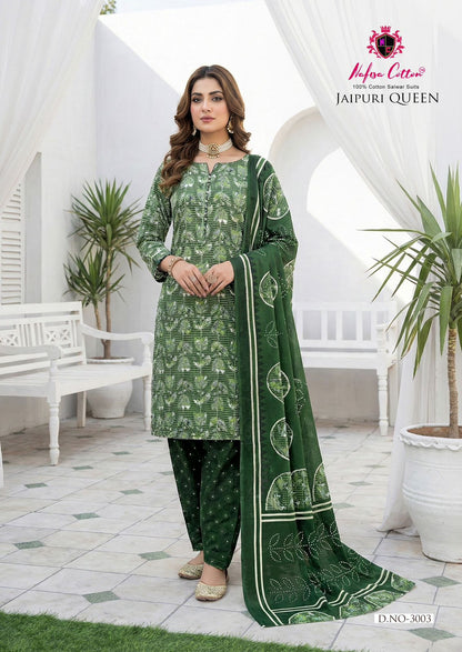 Jaipuri Queen Vol 3 Nafisa Cotton Mix Cotton Karachi Salwar Suits Wholesale Price