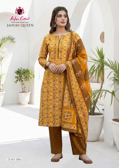 Jaipuri Queen Vol 3 Nafisa Cotton Mix Cotton Karachi Salwar Suits Wholesale Price
