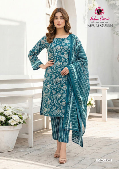 Jaipuri Queen Vol 3 Nafisa Cotton Mix Cotton Karachi Salwar Suits Wholesale Price